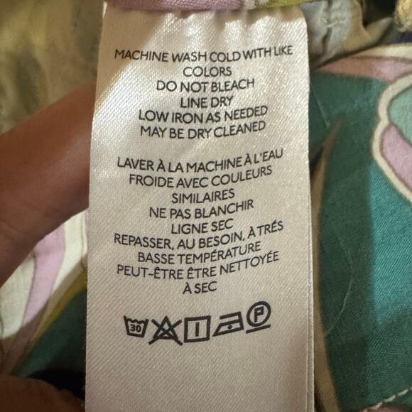 Anthropologie Maeve The Colette Cropped Wide Legged Pant Linen Blend Size 26 - Picture 8 of 9